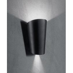 PIC APPLIQUE DA ESTERNO IP65 LED 11W BIANCO ARGENTO NERO DI ONDALUCE ONDALUCE CICIRIELLO - Cristalensi Shop Online