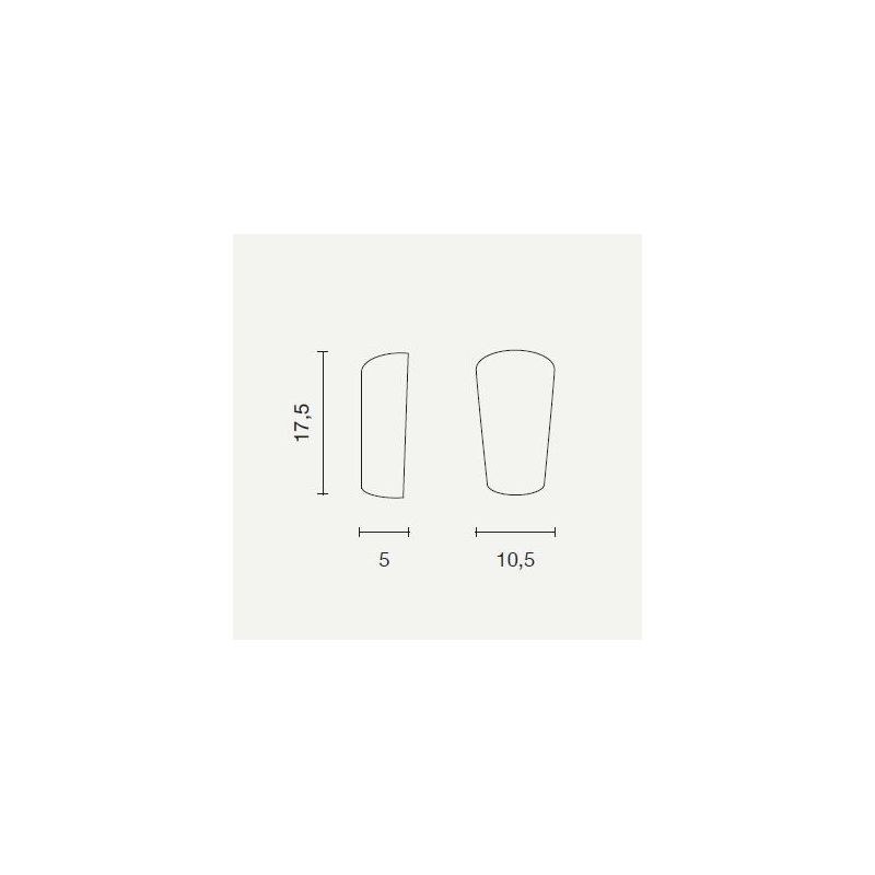 PIC APPLIQUE DA ESTERNO IP65 LED 11W BIANCO ARGENTO NERO DI ONDALUCE ONDALUCE CICIRIELLO - Cristalensi Shop Online