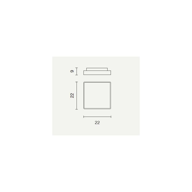 PICCA PLAFONIERA DA ESTERNO CM 22X22 IP65 ANTI SALSEDINE GRIGIO,BIANCO O ANTRACITE MODERNA ONDALUCE CICIRIELLO - Cristalensi Sho