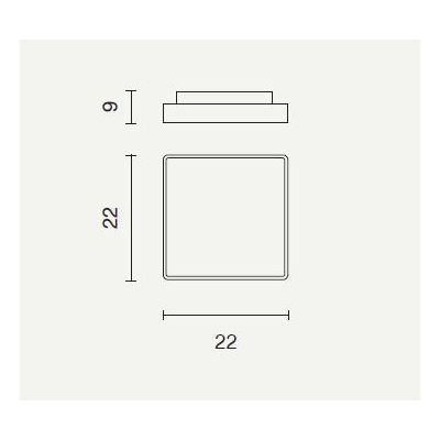 PICCA PLAFONIERA DA ESTERNO CM 22X22 IP65 ANTI SALSEDINE GRIGIO,BIANCO O ANTRACITE MODERNA ONDALUCE CICIRIELLO - Cristalensi Sho