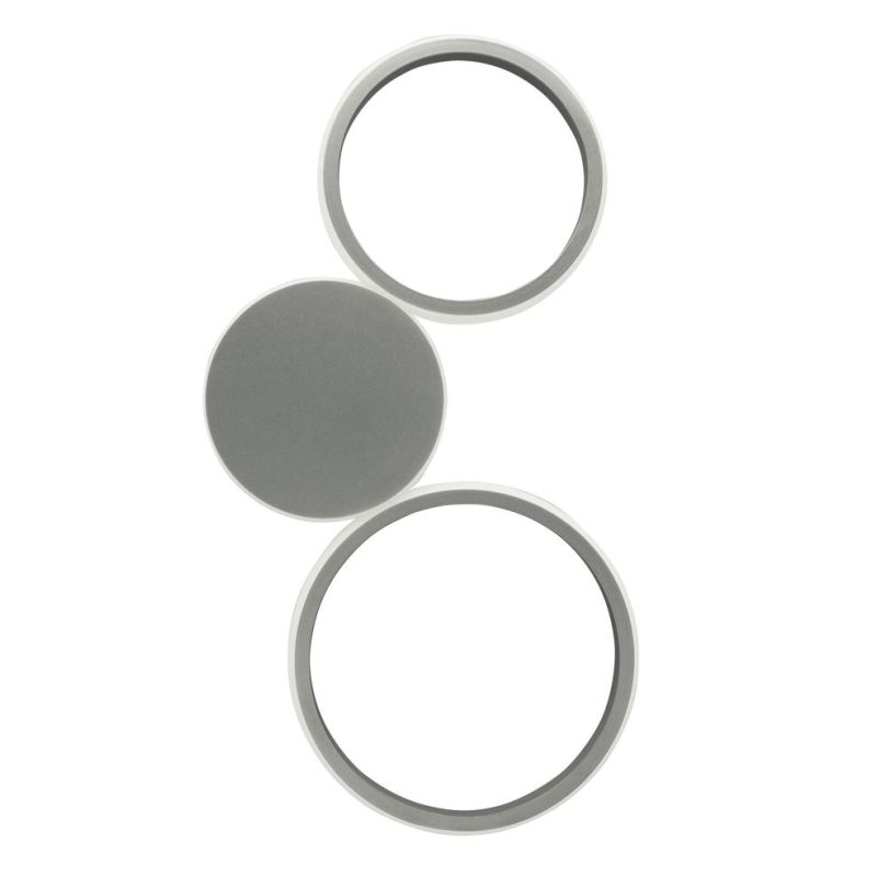 POIS APPLIQUE IN METALLO GRIGIO O ORO LED 20W 1780LM LUCE 3000K-4000K MODERNA LUCE DIFFUSA ONDALUCE CICIRIELLO - Cristalensi Sho