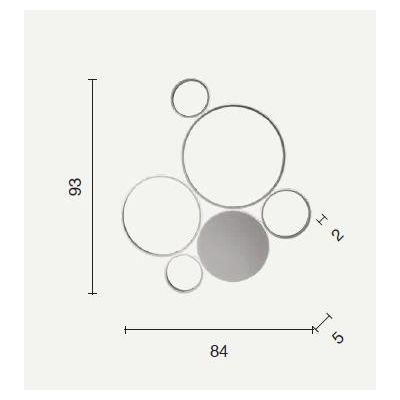 POIS PLAFONIERA DIMMERABILE GRIGIO O ORO LED 68W 6800LM MODERNA LUCE DIFFUSA ONDALUCE CICIRIELLO - Cristalensi Shop Online