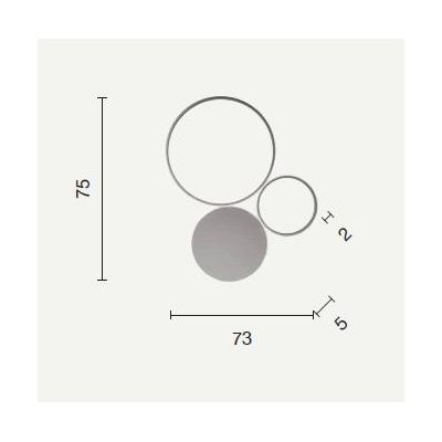 POIS PLAFONIERA DIMMERABILE GRIGIO O ORO LED 42W 4150LM LUCE 3000K-4000K MODERNA LUCE DIFFUSA ONDALUCE CICIRIELLO - Cristalensi