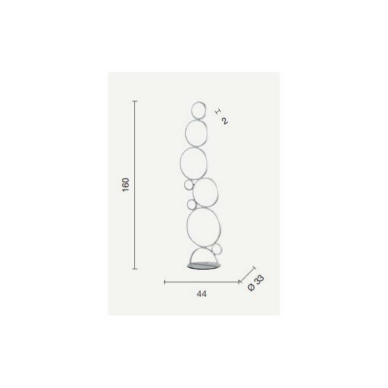 POIS PIANTANA DIMMERABILE GRIGIO O ORO LED 52W 5200LM LUCE 3000K MODERNA LUCE DIFFUSA ONDALUCE CICIRIELLO - Cristalensi Shop Onl