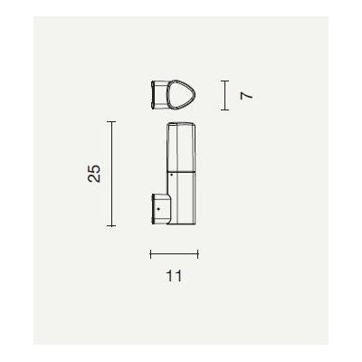 POU APPLIQUE DA ESTERNO IP44 PORTALAMPADA E27 NERO ARGENTO MODERNA E ECONOMICA ONDALUCE CICIRIELLO - Cristalensi Shop Online