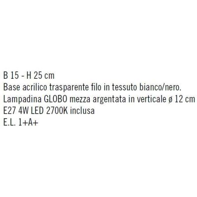 BUGIA ABAT-JOUR MODERNA IN ACRILICO TRASPARENTE E LAMPADINA LED DI ILLUMINANDO Illuminando - Cristalensi Shop Online