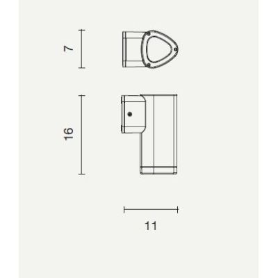 RAV1 APPLIQUE DA ESTERNO IP54 NERO ARGENTO MODERNA ED ECONOMICA DI ONDALUCE ONDALUCE CICIRIELLO - Cristalensi Shop Online