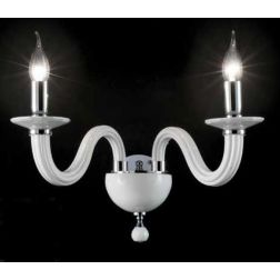 RAVEL LAMPADA DA PARETE A 2 LUCI CLASSICA ED ELEGANTE IN CRISTALLO E VETRO 4 COLORI DI ONDALUCE ONDALUCE CICIRIELLO - Cristalens 2