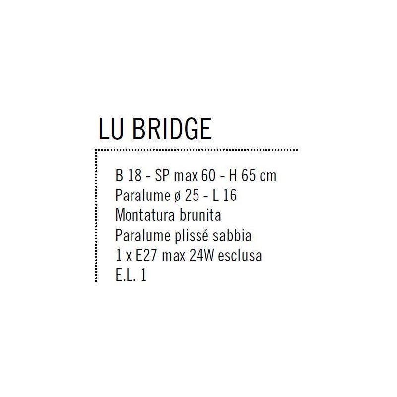 BRIDGE LAMPADA DA TAVOLO CLASSICA MONTATURA BRUNITA E PARALUME SABBIA DI ILLUMINANDO Illuminando - Cristalensi Shop Online