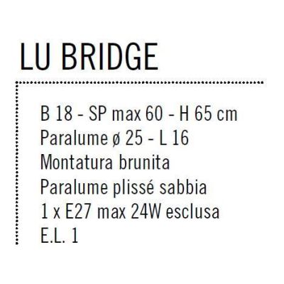 BRIDGE LAMPADA DA TAVOLO CLASSICA MONTATURA BRUNITA E PARALUME SABBIA DI ILLUMINANDO Illuminando - Cristalensi Shop Online