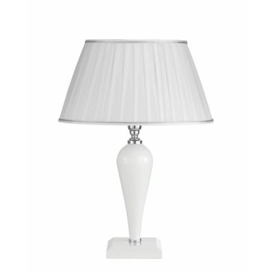 RAVEL LAMPADA DA TAVOLO PICCOLA IN VETRO E PARALUME IN TESSUTO 4 COLORI ONDALUCE CICIRIELLO - Cristalensi Shop Online