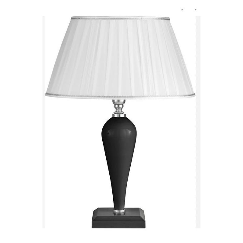 RAVEL LAMPADA DA TAVOLO PICCOLA IN VETRO E PARALUME IN TESSUTO 4 COLORI ONDALUCE CICIRIELLO - Cristalensi Shop Online