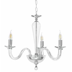 RAVEL LAMPADARIO 3 LUCI IN VETRO LAVORATO A MANO 4 COLORI DI ONDALUCE ONDALUCE CICIRIELLO - Cristalensi Shop Online