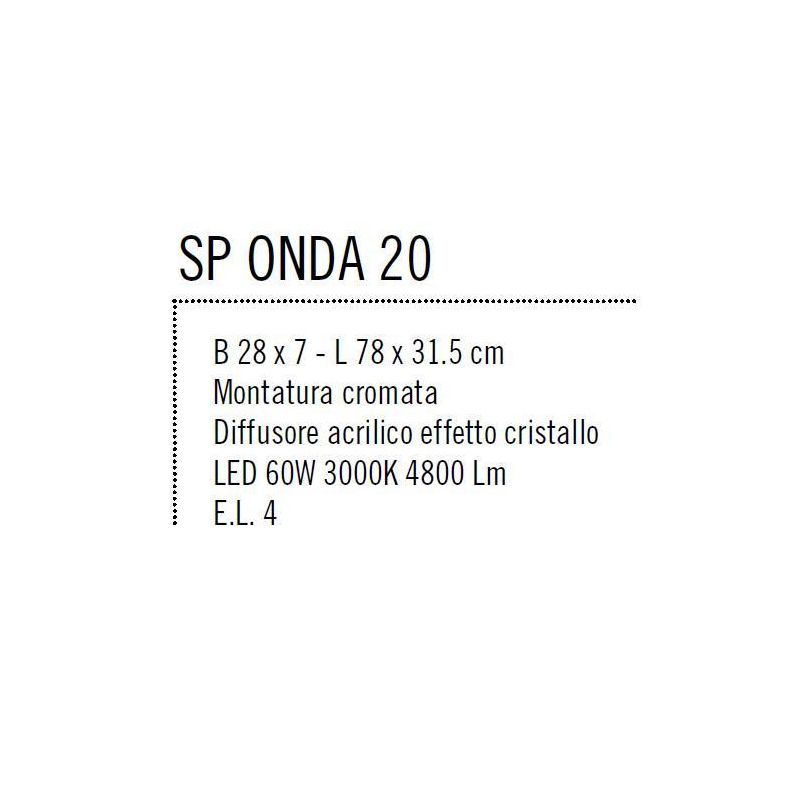 ONDA SOSPENSIONE LAMPADARIO CROMO LUCIDO CON LED INTEGRATO 60W MODERNO Illuminando - Cristalensi Shop Online