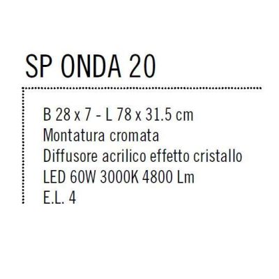 ONDA SOSPENSIONE LAMPADARIO CROMO LUCIDO CON LED INTEGRATO 60W MODERNO Illuminando - Cristalensi Shop Online