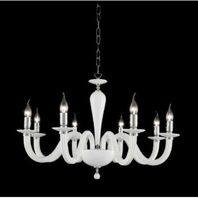 RAVEL LAMPADARIO A SOSPENSIONE CLASSICO IN VETRO E CRISTALLO A 8 LUCI IN 4 COLORI ONDALUCE ONDALUCE CICIRIELLO - Cristalensi Sho