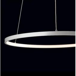 ANELLI SOSPENSIONE LAMPADARIO IN METALLO BIANCO DIAMETRO 60 CM 18W LED ECONOMICO Illuminando - Cristalensi Shop Online 2