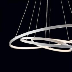 ANELLI 3 SOSPENSIONE A LAMPADARIO METALLO BIANCO LED 58 BIANCO CALDO ILLUMINANDO Illuminando - Cristalensi Shop Online 2