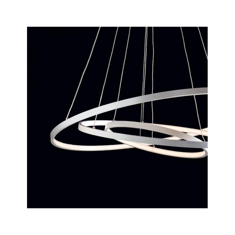 ANELLI 3 SOSPENSIONE A LAMPADARIO METALLO BIANCO LED 58 BIANCO CALDO ILLUMINANDO Illuminando - Cristalensi Shop Online