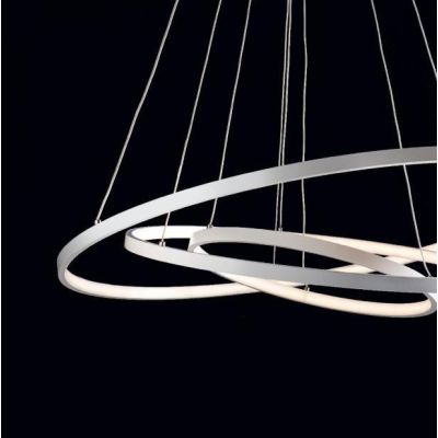 ANELLI 3 SOSPENSIONE A LAMPADARIO METALLO BIANCO LED 58 BIANCO CALDO ILLUMINANDO Illuminando - Cristalensi Shop Online