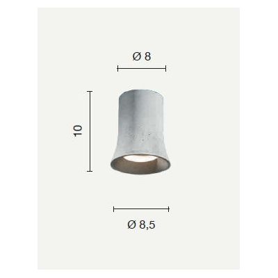 ROCK FARETTO IN CEMENTO 3 COLORI ATTACCO GU10 DESIGN MODERNO D7,7 CM ALTEZZA 11 CM ONDALUCE CICIRIELLO - Cristalensi Shop Online