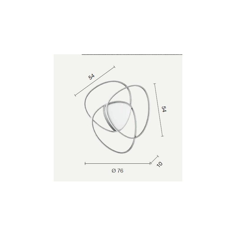 ROSE PLAFONIERA GRANDE D75 CM IN METALLO ORO O SILVER LED 80W DIMMERABILE MODERNA ONDALUCE CICIRIELLO - Cristalensi Shop Online