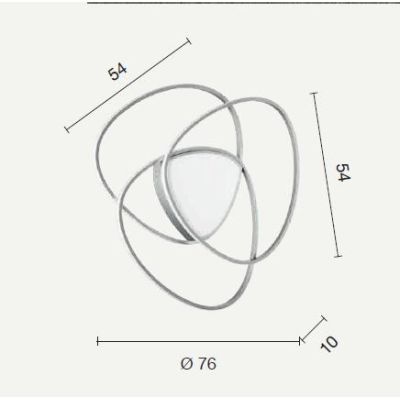 ROSE PLAFONIERA GRANDE D75 CM IN METALLO ORO O SILVER LED 80W DIMMERABILE MODERNA ONDALUCE CICIRIELLO - Cristalensi Shop Online