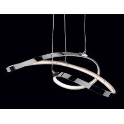 NEBULA PICCOLA LAMPADARIO SOSPENSIONE IN METALLO CROMATO LED 23W 3000K MODERNO ECONOMICO Illuminando - Cristalensi Shop Online