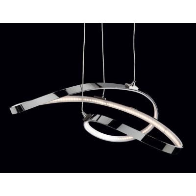 NEBULA PICCOLA LAMPADARIO SOSPENSIONE IN METALLO CROMATO LED 23W 3000K MODERNO ECONOMICO Illuminando - Cristalensi Shop Online