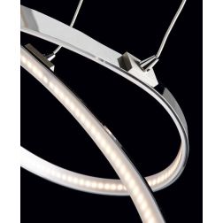 NEBULA PICCOLA LAMPADARIO SOSPENSIONE IN METALLO CROMATO LED 23W 3000K MODERNO ECONOMICO Illuminando - Cristalensi Shop Online 2