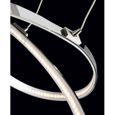 NEBULA PICCOLA LAMPADARIO SOSPENSIONE IN METALLO CROMATO LED 23W 3000K MODERNO ECONOMICO Illuminando - Cristalensi Shop Online