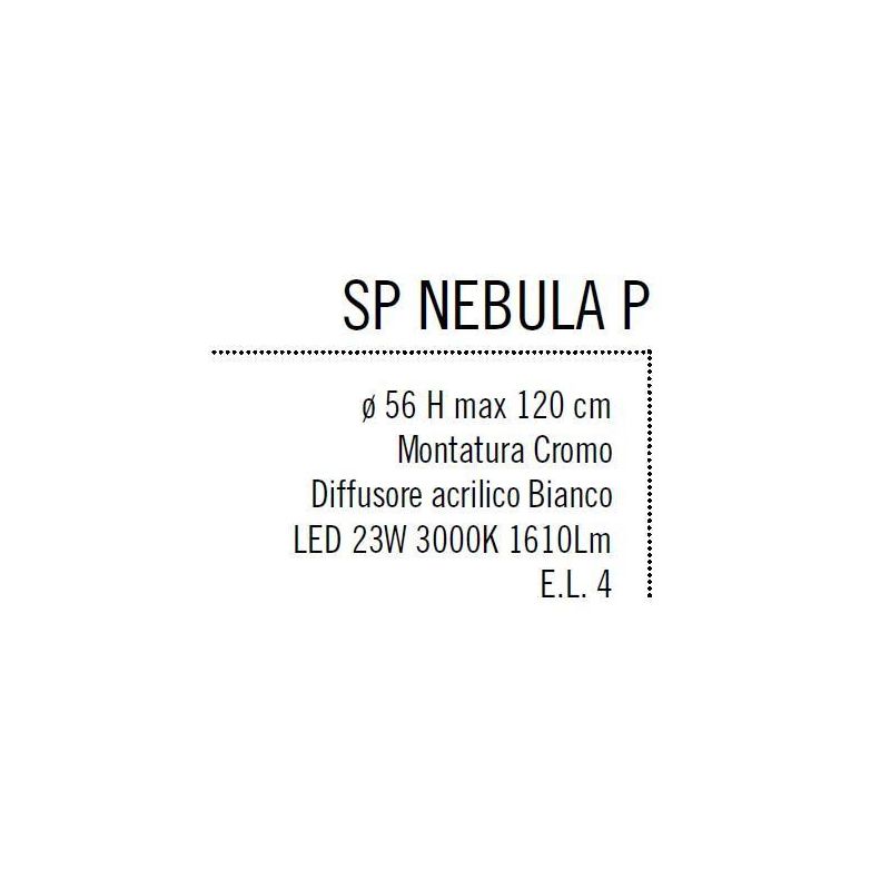NEBULA PICCOLA LAMPADARIO SOSPENSIONE IN METALLO CROMATO LED 23W 3000K MODERNO ECONOMICO Illuminando - Cristalensi Shop Online