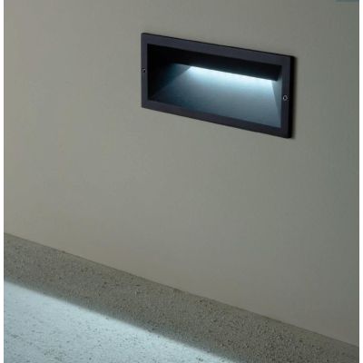 SHADE LAMPADA DA INCASSO PER ESTERNO 13W - IP65 NERO ARGENTO DI CICIRIELLO ONDALUCE CICIRIELLO - Cristalensi Shop Online