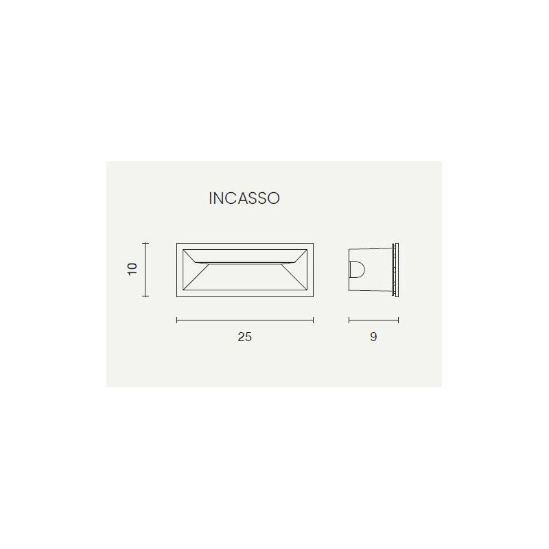 SHADE LAMPADA DA INCASSO PER ESTERNO 13W - IP65 NERO ARGENTO DI CICIRIELLO ONDALUCE CICIRIELLO - Cristalensi Shop Online
