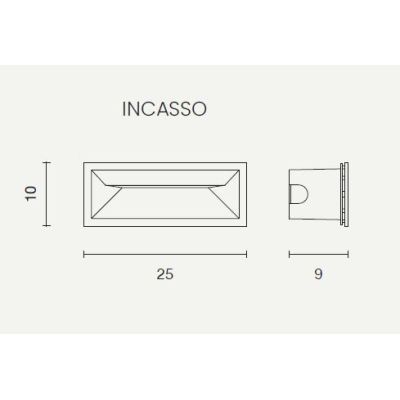 SHADE LAMPADA DA INCASSO PER ESTERNO 13W - IP65 NERO ARGENTO DI CICIRIELLO ONDALUCE CICIRIELLO - Cristalensi Shop Online