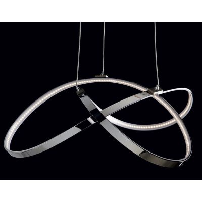 NEBULA GRANDE METALLO CROMATO LED 30W LUCE CALDA LAMPADARIO ULTRAMODERNO Illuminando - Cristalensi Shop Online