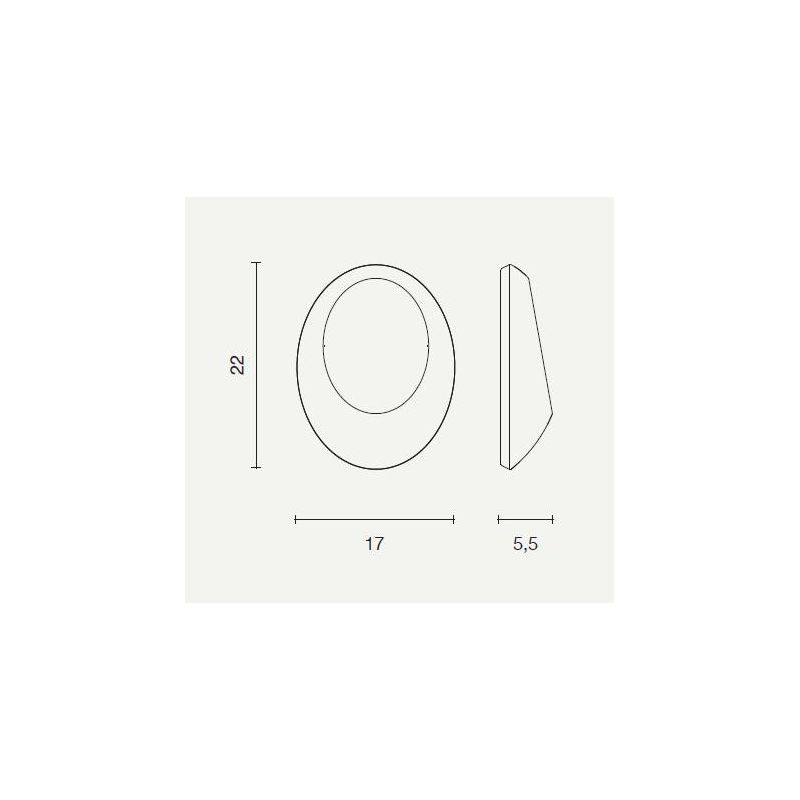 SHELL APPLIQUE DA ESTERNO IP65 LED 13W NERO ARGENTO DI ONDALUCE ONDALUCE CICIRIELLO - Cristalensi Shop Online