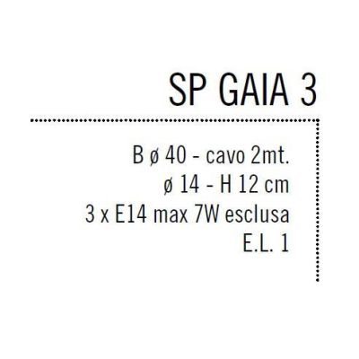 GAIA 3 SOSPENSIONE LAMPADARIO MONTATURA CROMO DIFFUSORI ACRILICO 3 COLORI MODERNA Illuminando - Cristalensi Shop Online