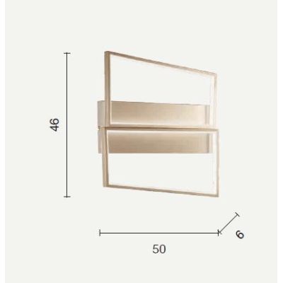 SQUARE PLAFONIERA MODERNA LED 34W LUCE 3000 DIMMERABILE ORIGINALE IN METALLO BIANCO O ORO ONDALUCE CICIRIELLO - Cristalensi Shop