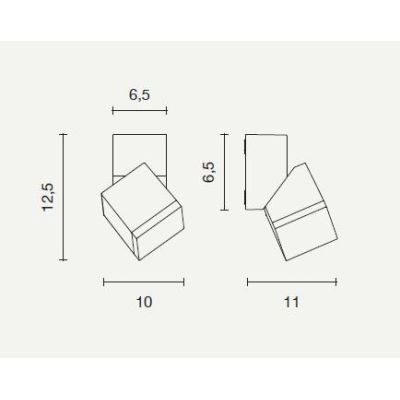 STEVE APPLIQUE DA ESTERNO IP54 ORIENTABILE LED 6W LUCE 4000K BIANCO,SILVER O MARRONE MODERNA ONDALUCE CICIRIELLO - Cristalensi S