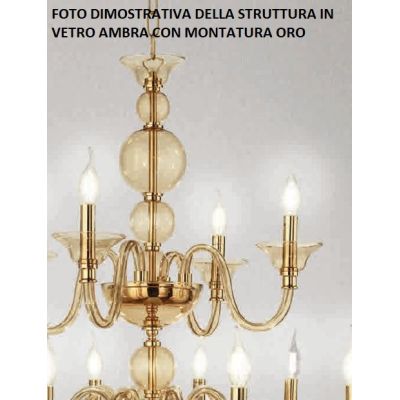 TEBE LAMPADA A PARETE CLASSICA CON 2 LUCI IN VETRO E CRISTALLO 6 COLORI DI ONDALUCE ONDALUCE CICIRIELLO - Cristalensi Shop Onlin