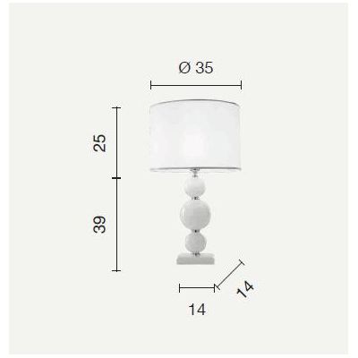 TEBE LAMPADA DA TAVOLO GRANDE IN VETRO LAVORATO A MANO 6 COLORI DIAMETRO CM 35 ONDALUCE ONDALUCE CICIRIELLO - Cristalensi Shop O