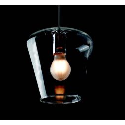 PAGODA 1 B SOSPENSIONE SINGOLA IN VETRO TRASPARENTE MONTATURA 2 COLORI Illuminando - Cristalensi Shop Online 2