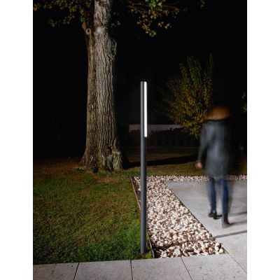 TOMMY LAMPIONE PER ESTERNO H180 DA GIARDINO IP44 LED 18W LUCE 4000K BIANCO,SILVER O ANTRACITE ONDALUCE CICIRIELLO - Cristalensi