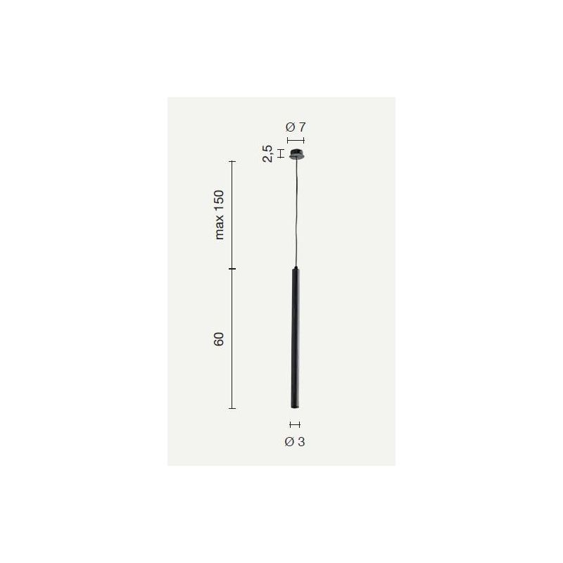 TUBE LED 5W 3000K ALIMENTAZIONE 230V BIANCO TORTORA NERO MODERNO ONDALUCE ONDALUCE CICIRIELLO - Cristalensi Shop Online