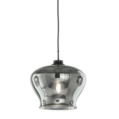 VERVE SOSPENSIONE SINGOLA IN VETRO SOFFIATO TRASPARENTE, FUME, AMBRA O VERDE D21 CM ATTACCO E14 MODERNA ONDALUCE CICIRIELLO - Cr