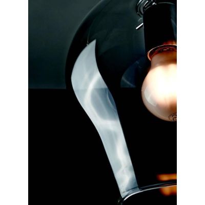 PAGODA 1 C SOSPENSIONE SINGOLA IN VETRO TRASPARENTE MONTATURA 2 COLORI Illuminando - Cristalensi Shop Online