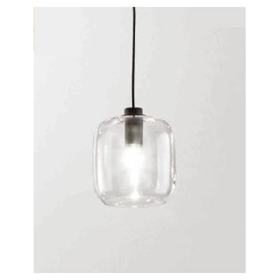 VERVE SOSPENSIONE SINGOLA IN VETRO SOFFIATO TRASPARENTE, FUME, AMBRA O VERDE D16 CM ATTACCO E14 MODERNA ONDALUCE CICIRIELLO - Cr