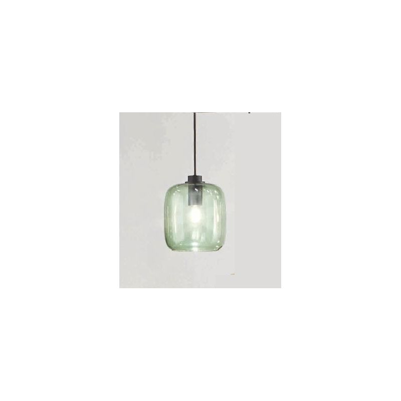 VERVE SOSPENSIONE SINGOLA IN VETRO SOFFIATO TRASPARENTE, FUME, AMBRA O VERDE D16 CM ATTACCO E14 MODERNA ONDALUCE CICIRIELLO - Cr