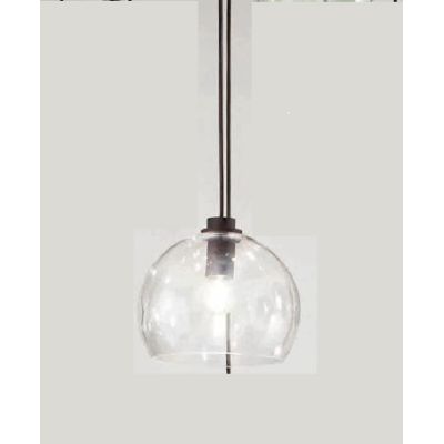 VERVE SOSPENSIONE SINGOLA IN VETRO SOFFIATO TRASPARENTE, FUME, AMBRA O VERDE D20 CM ATTACCO E14 MODERNA ONDALUCE CICIRIELLO - Cr